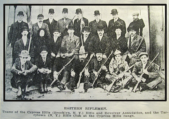 Cypress Hills photo circa 1907. No one is identified but the last man, back row to the right, is unmistakably Michael Dorrler.